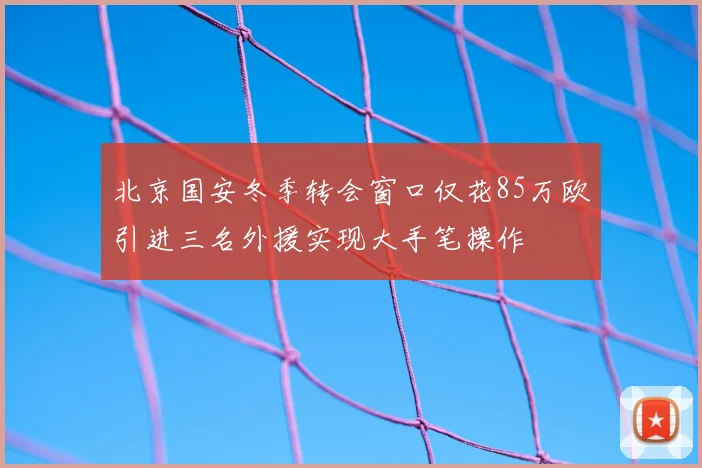 北京国安冬季转会窗口仅花85万欧引进三名外援实现大手笔操作